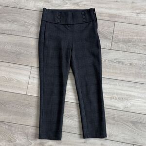 Zara TRAFALUC Legging Collection Charcoal High-Waisted Cropped Pants, Small